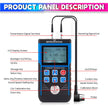 Professional Ultrasonic Thickness Gauge , Precision Measurement Range 0.8mm to 500mm,Microprocessor Controlled with Adjustable Velocity