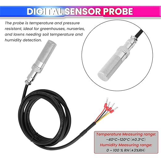 Digital Temperature & Humidity Sensor Probe – RS485 Modbus RTU Waterproof Transmitter