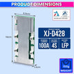 4S 12V 100A BMS for LiFePO4 Battery with 1A Active Balancer