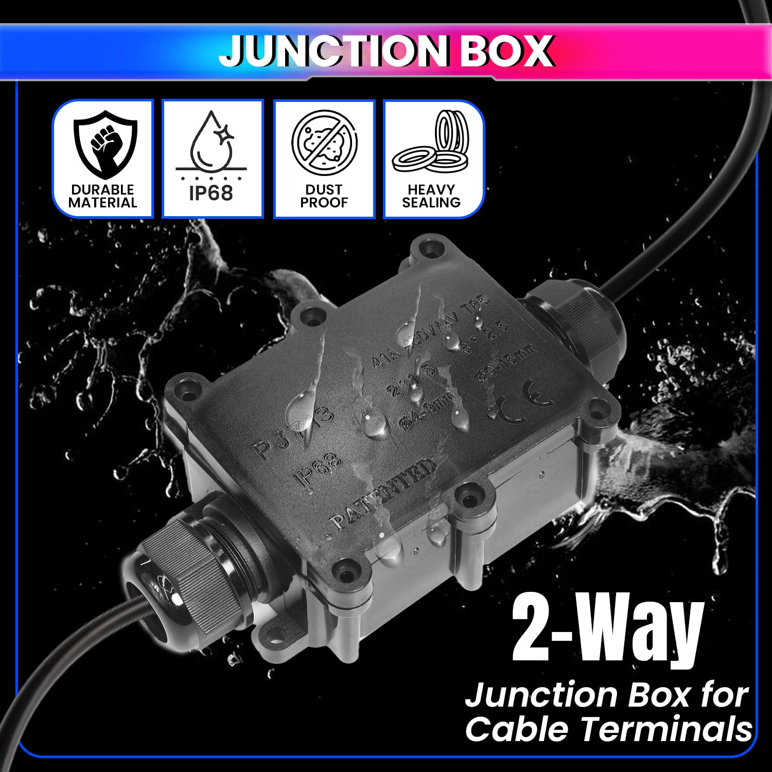 Junction Box – IP68 Waterproof Heavy-Duty Electrical Connector(450V 41A)for Cable Terminals amiciKart c0tmiz-hs.myshopify.com