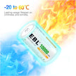 EBL D Cell Batteries 10,000mAh Ultra Pro Ni-MH Rechargeable D Batteries, Pack of 2