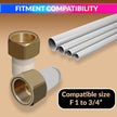 Water Pipe Connector, 1 Inch Brass Female Thread Adapter with 3/4 Inch Bush Attachment