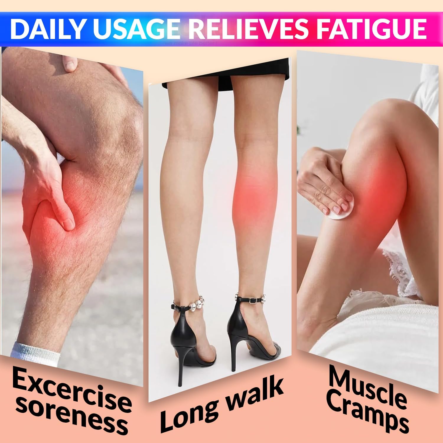 Leg Massager, Air Pressure Calf Massager with 3 Working Mode and Hot Compress