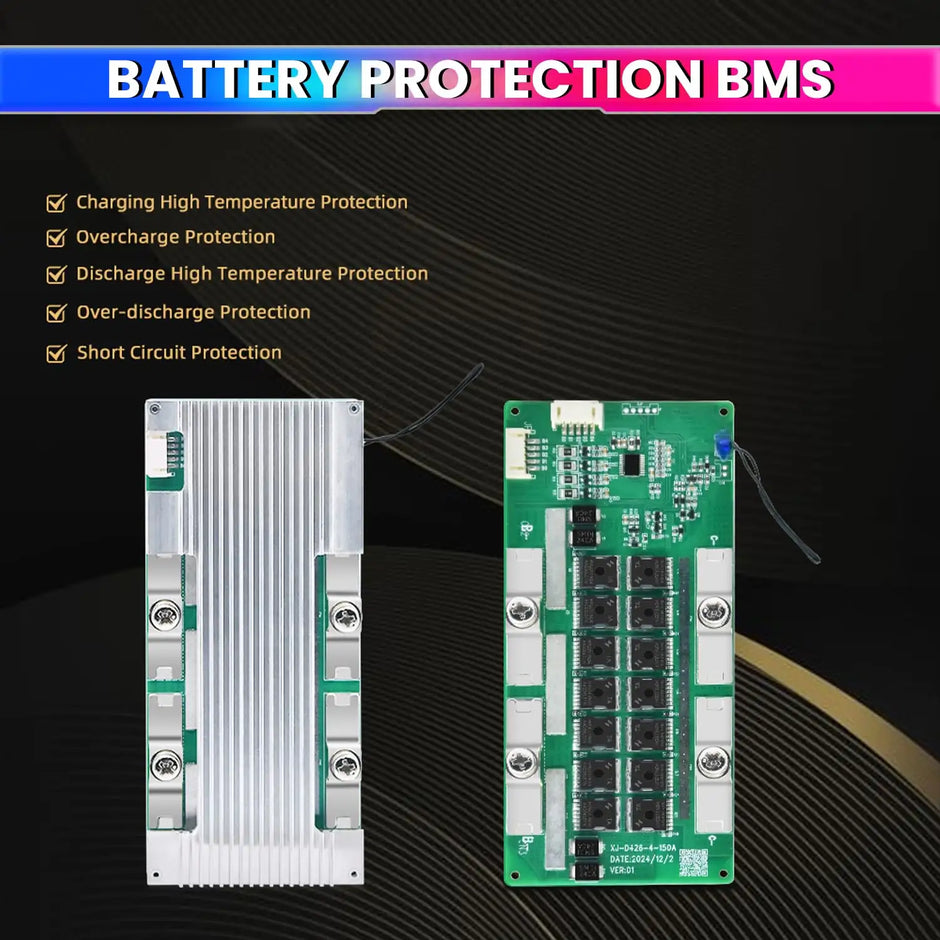 XJ-D426 4S 12V 150A LiFePO4 BMS – High Current Car Starter BMS with Overcharge, Over discharge & Thermal Protection