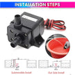 12V DC Brushless Submersible Water Pump, 4.8W Motor 240LPH Flow Rate, 3M Lift Height & Ultra-Quiet Operation amiciKart