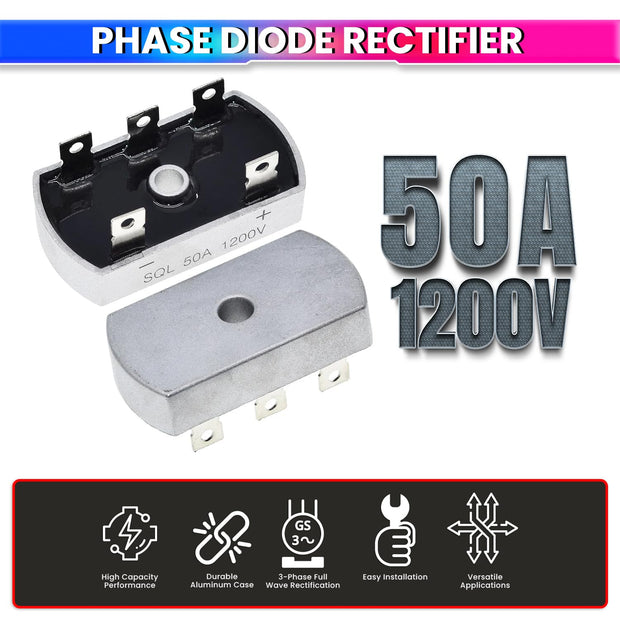 Phase Bridge Rectifier, Aluminum Case, Converter for Welding Machines, Solar Power, Inverters amiciKart c0tmiz-hs.myshopify.com