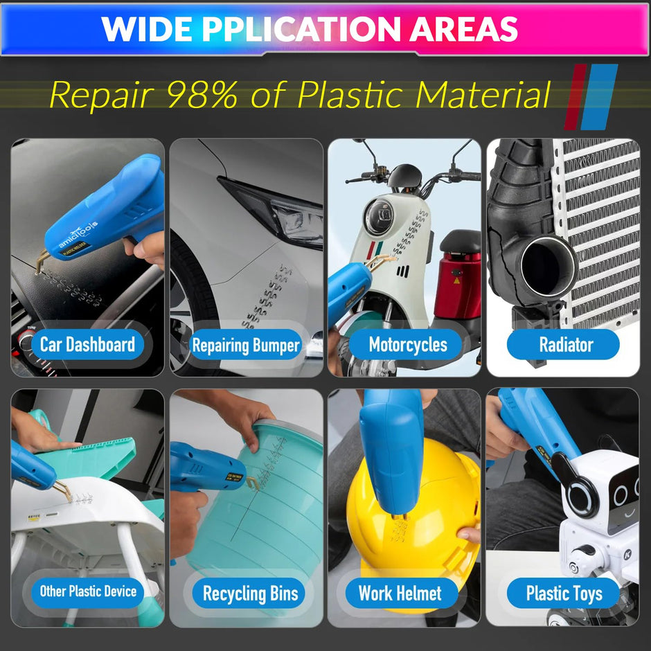 200W Plastic Welder Tool for Quick Fixes & Durable Repairs |1200pcs Staples,56pcs Rods amiciKart
