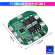 BMS Battery Protection Board 18650 Li-Ion Lithium for Solar Lighting, Power Tools & DIY Battery Packs for Short Circuit Protection