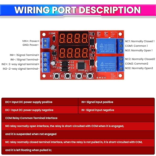 5V 10A Adjustable Time Delay Relay Module – 32 Modes Dual LED Timer Switch, Digital Display amiciKart c0tmiz-hs.myshopify.com