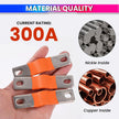 300A Pure Copper Flexible Busbar Battery Terminals for LiFePO₄ Lithium Batteries – Pack of 3