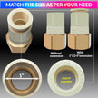 Water Pipe Connector, 1 Inch Brass Female Thread Adapter with 3/4 Inch Bush Attachment