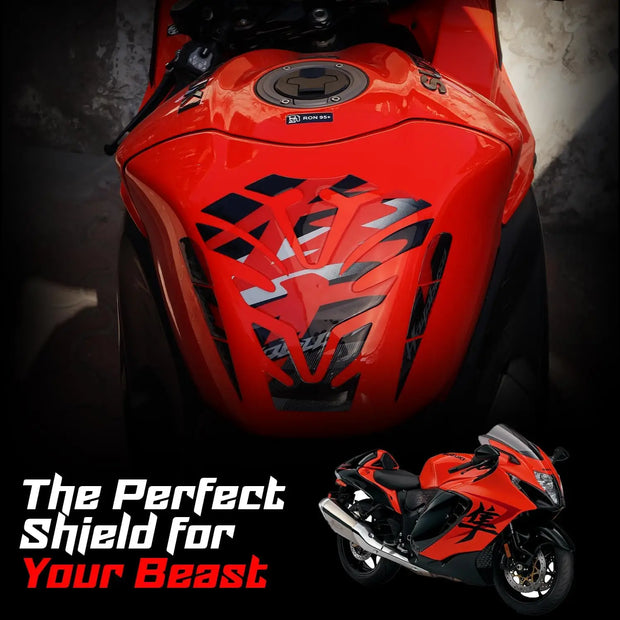 Suzuki Hayabusa GSX1300R Gen 3 3D Tank Pad – UV Resin, Scratch-Resistant, Custom Fit Fuel Tank Protector