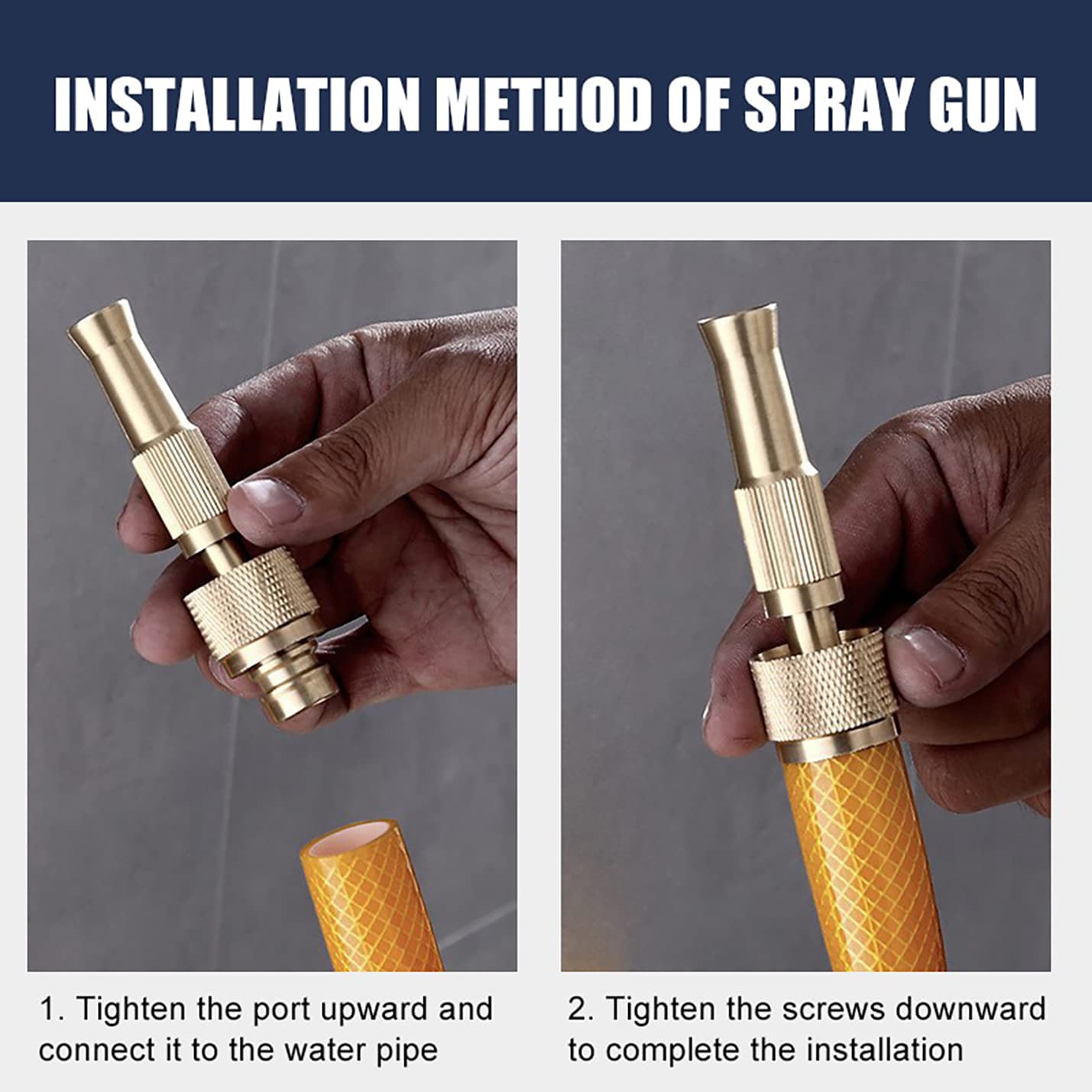 amiciTools High Pressure Hose Nozzle with Adjustable Spray Adapter for Gardening and Car Wash