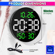 10 inch LED Digital Wall Clock –Remote Controlled, Time,Temperature,Humidity, Date & Timer amiciKart