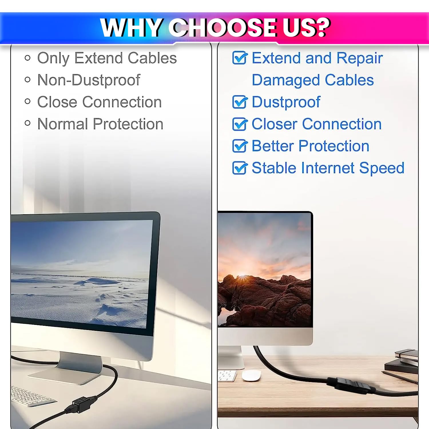 RJ45 Cat6A LAN Connector–Tool-less Extension Adapter for 23/24 AWG,Ethernet Cable amiciKart c0tmiz-hs.myshopify.com