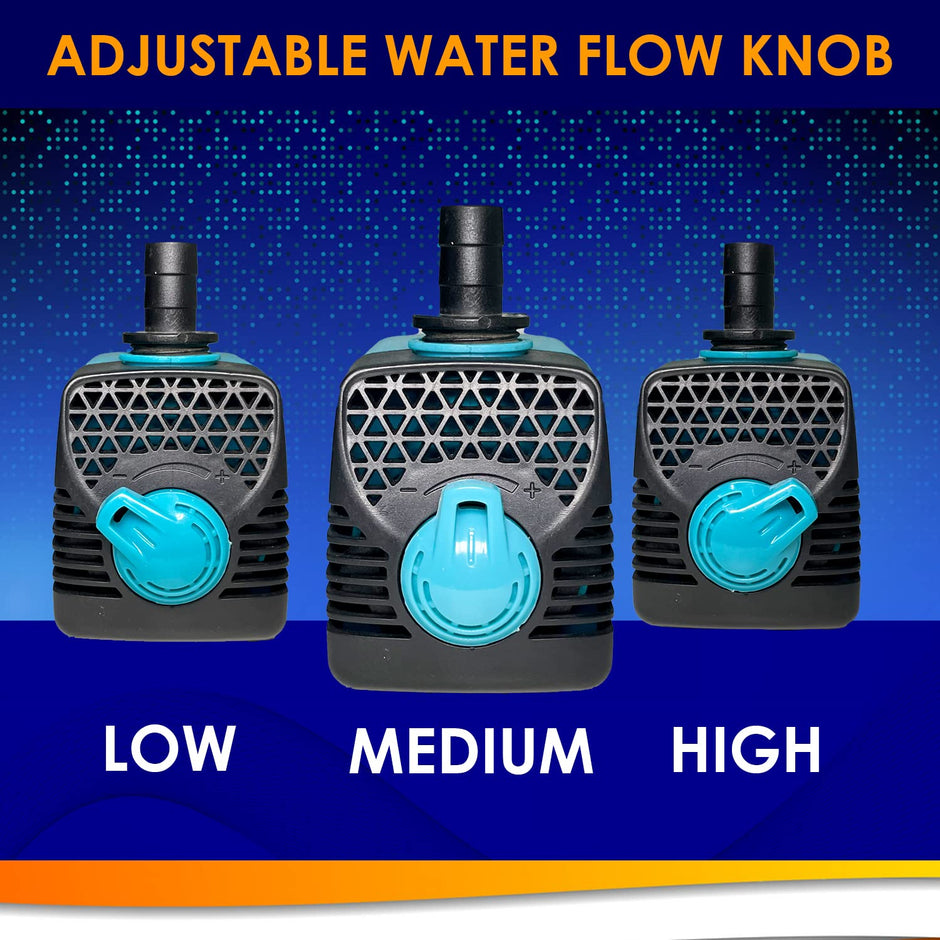 Submersible Water Pump (18W-Adjustable Flow)