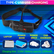 LED Headlamp, Type-C Rechargeable Head-Light with Motion Sensor and 4 Light Modes