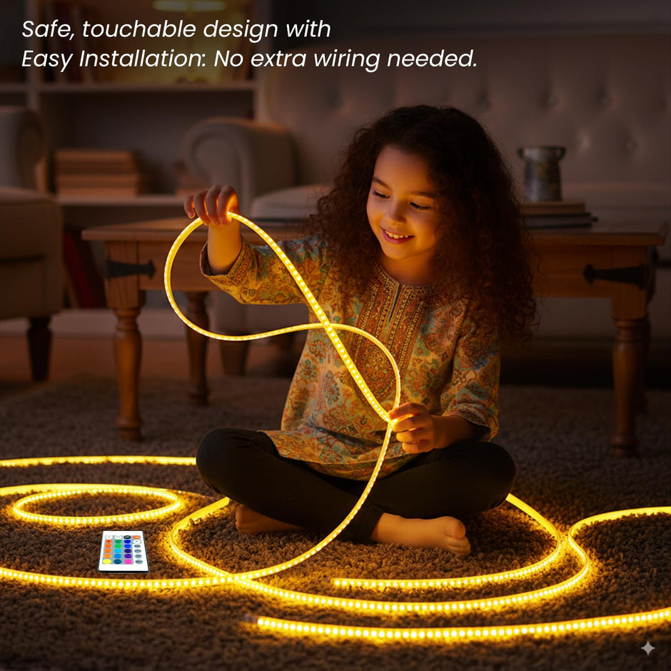 15M RGB Waterproof LED Rope Light with 60 LEDs/m | Flexible Indoor & Outdoor Decoration