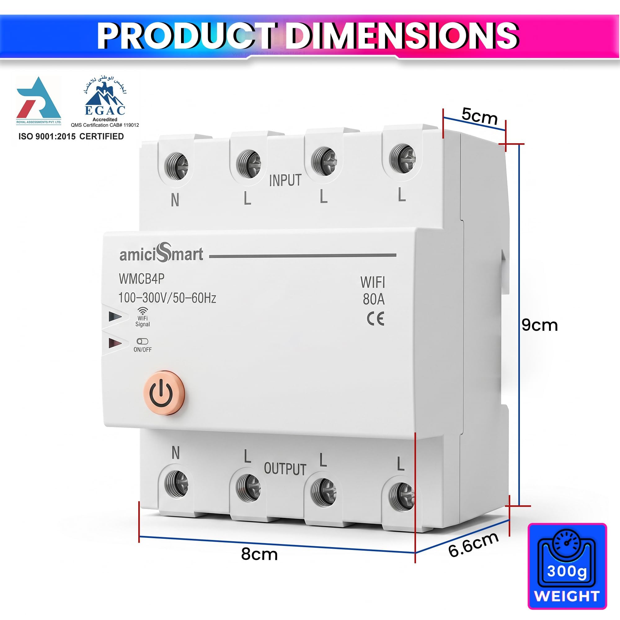 WiFi MCB, Circuit Breaker & Energy Meter with Over Voltage/Load Protection