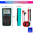 M1 Digital Multimeter – 600V AC/DC, Current, Resistance, Diode, hFE Test, Data Hold, Backlit amiciKart