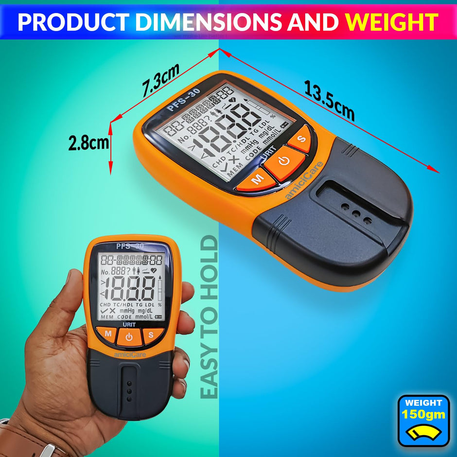 4 In 1 Home Diy Lipid Profile Tester, Total Cholesterol Triglycerides Hdl And Ldl Meter