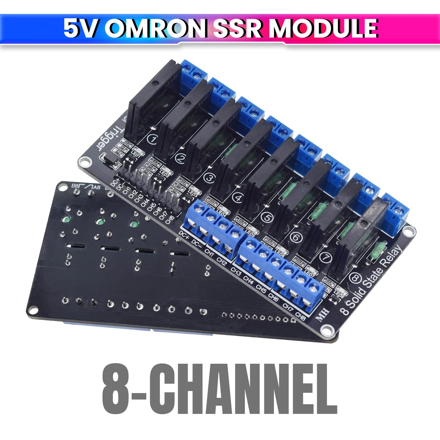 5V Relay 8-Channel Module High-Level Solid State Relay Board for Uno, Raspberry Pi 240V 2A AC Load Control