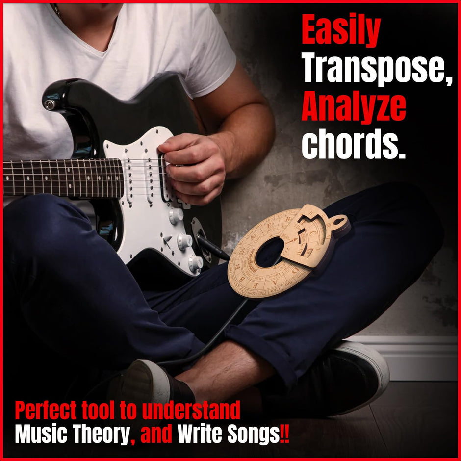 Circle of Fifths Wheel – Music Theory Reference Chart for Songwriters, Musicians & Students