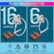 Secure Connect Plug Top with Color-Coded Wire Connector – 16A & 6A