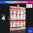Fire Safety Instruction Sign Board for Home & Office English & Hindi Fire Safety Guide Pack of 4