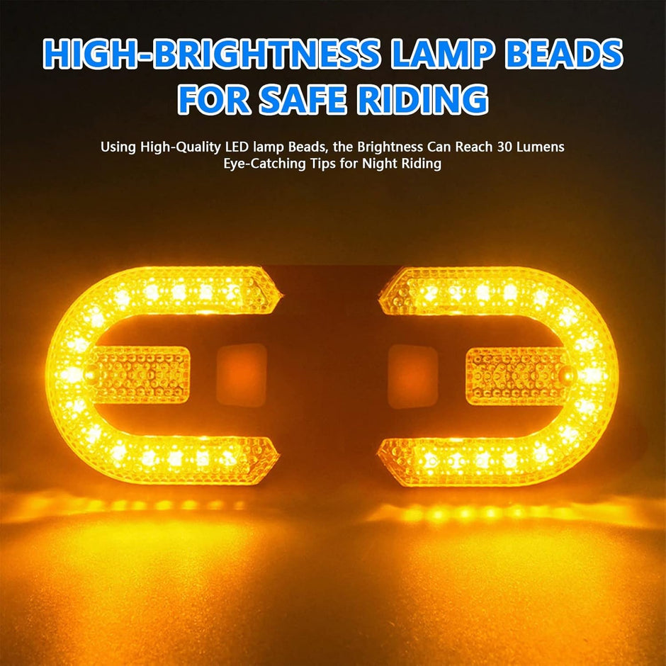 amiciVision Wireless Tail Light for Bicycle, 38 LED Rechargeable Back Indicator Lights with Remote Control, Audible Alarm and Detachable Mounts