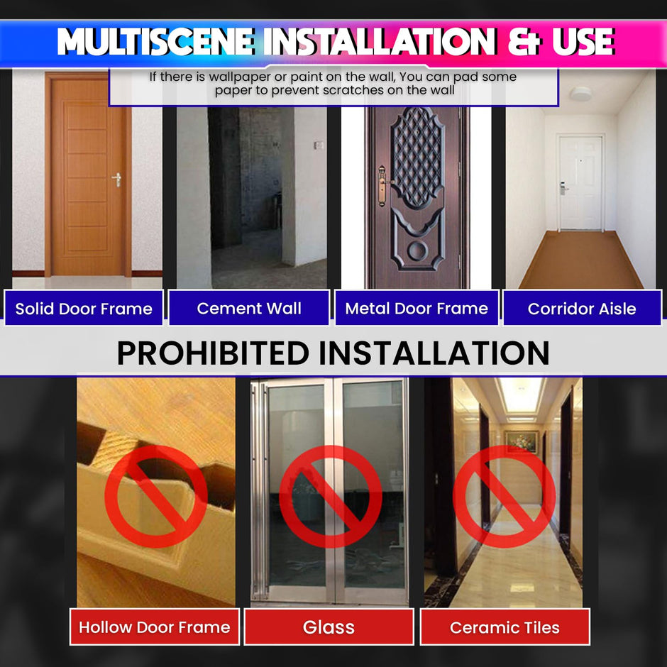 Pull-Up Bar, 65-90cm Adjustable Length with No-Screw Locking Mechanism amiciKart