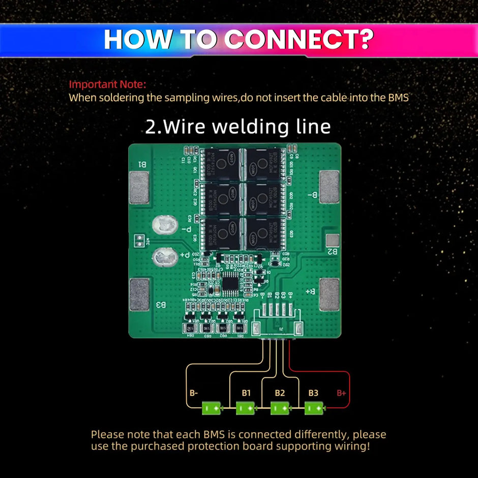 XJ-D444 4S 12V 30A LiFePO4 BMS – Smart BMS with Balance, Overcharge/Discharge, Short Circuit & Temperature Protection