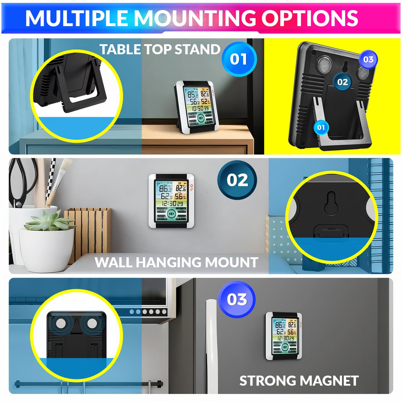 Digital Weather Station – Indoor/Outdoor Temperature & Humidity Monitor with Touchscreen Display, Clock & Sensor amiciKart c0tmiz-hs.myshopify.com