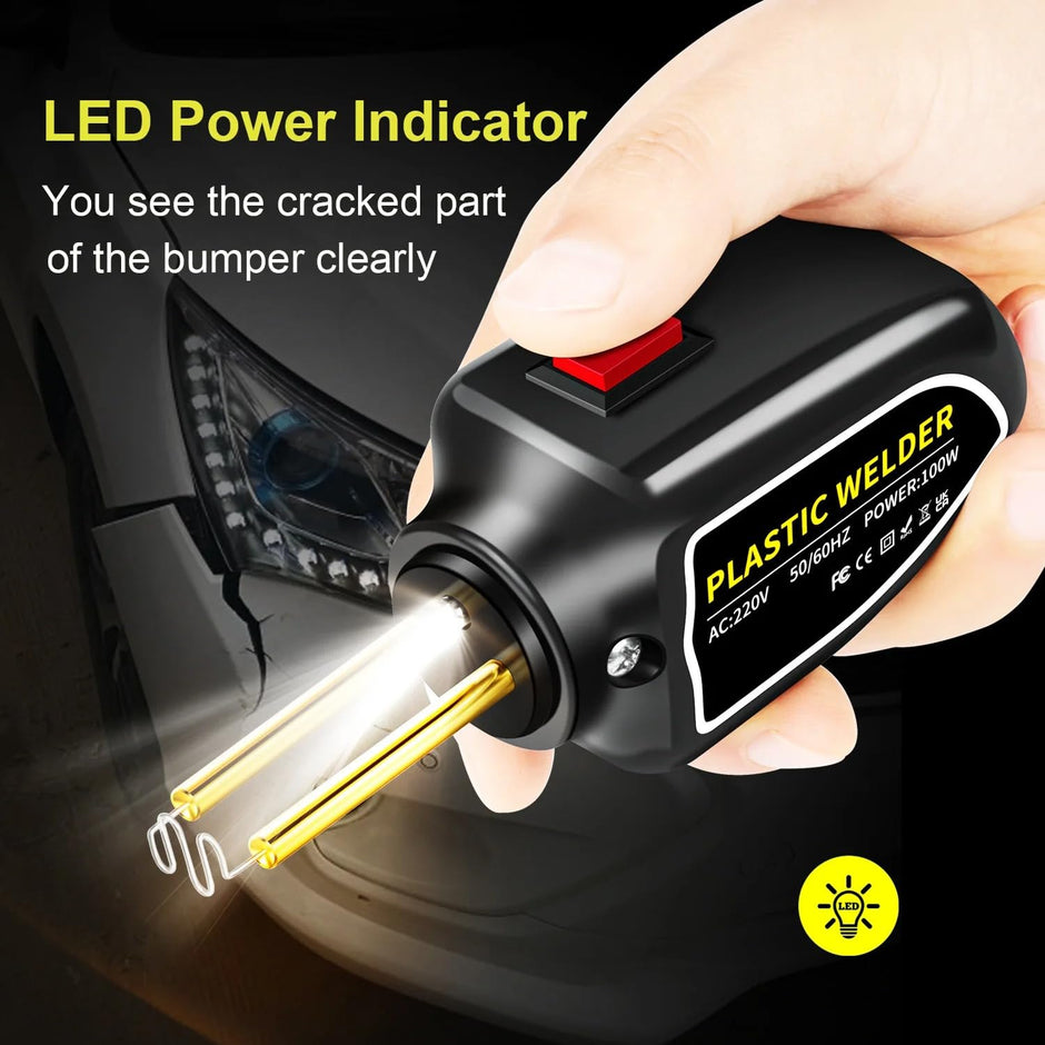 Car Bumper Repair Welder Tool & Staples Kit – 100W Plastic Welding Tool amiciKart