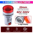 amiciSense 3-Digit Digital Voltmeter, 60-500VAC Voltage Range, Compact and Accurate Voltage Display