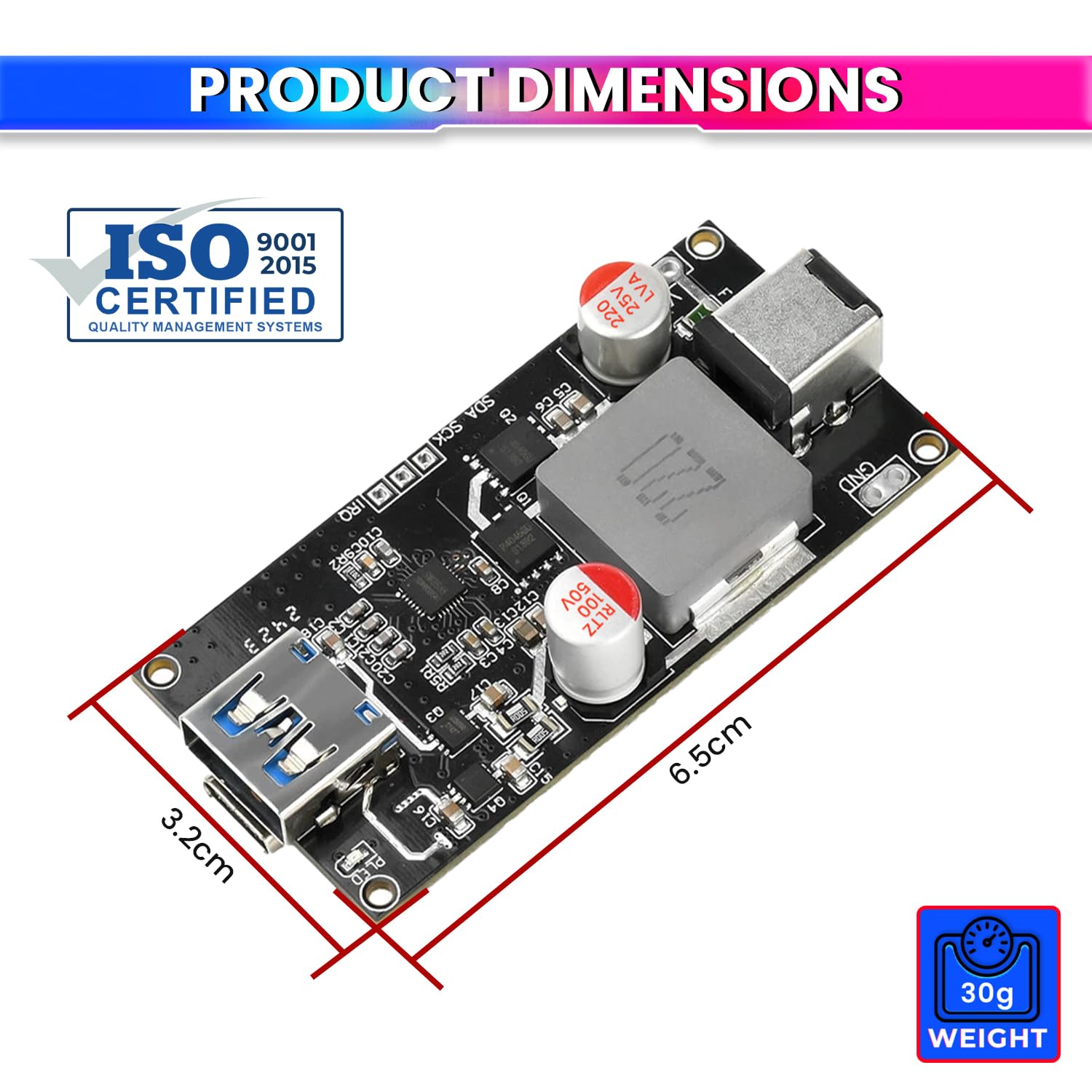 140W USB-C Fast Charging & Discharging Module Supports 2S–6S Lithium Batteries Smart Protection