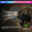 16-Inch BLDC Wall Mounted Rechargeable Fan with 12V 6.4Ah Lithium Battery | Dual Power AC/DC Fan