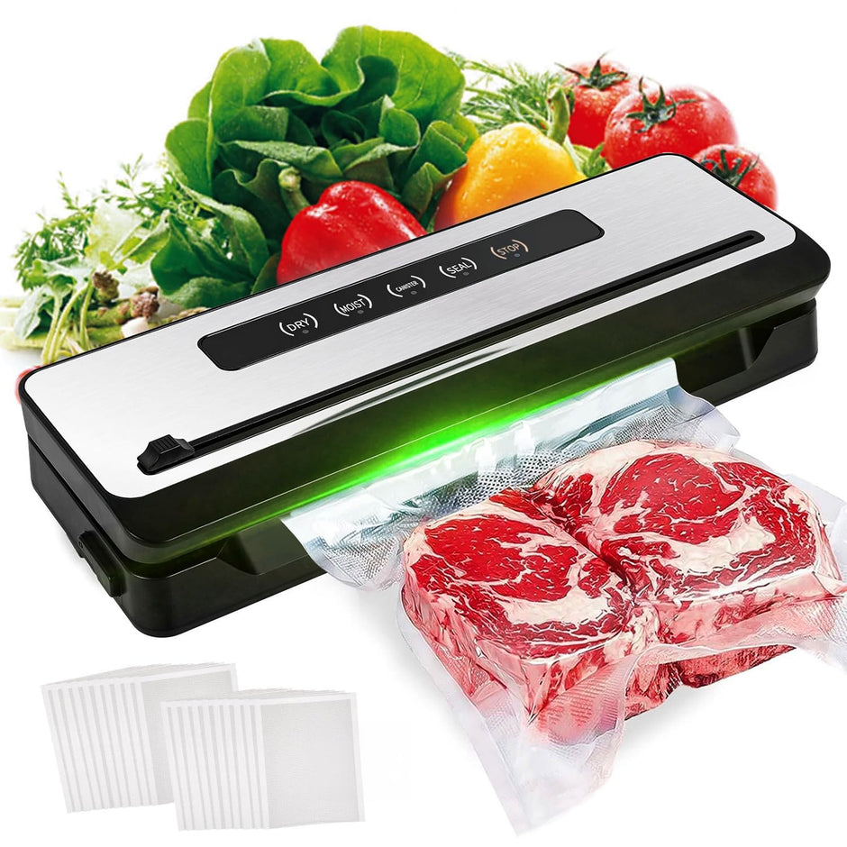 Vacuum Sealing Machine. 60kPa Automatic Food Packing with 20Pc Sealing Bags amiciKart c0tmiz-hs.myshopify.com