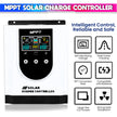 MPPT Solar Charge Controller, Intelligent Lithium Battery Regulator for Solar Panel with LCD Display (60A)
