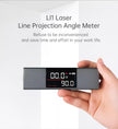 amiciSense Laser Angle Meter, Type-C Rechargeable Digital Protractor with 2 Axis Level, 2 HD Display and Retractable Aluminum Tripod Stand