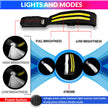 LED Headlamp, Type-C Rechargeable Head-Light with Motion Sensor and 4 Light Modes