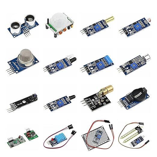 16-in-1 IoT Sensor Kit for Raspberry Pi & Arduino – DIY STEM Starter Kit with Temperature, Motion, Gas