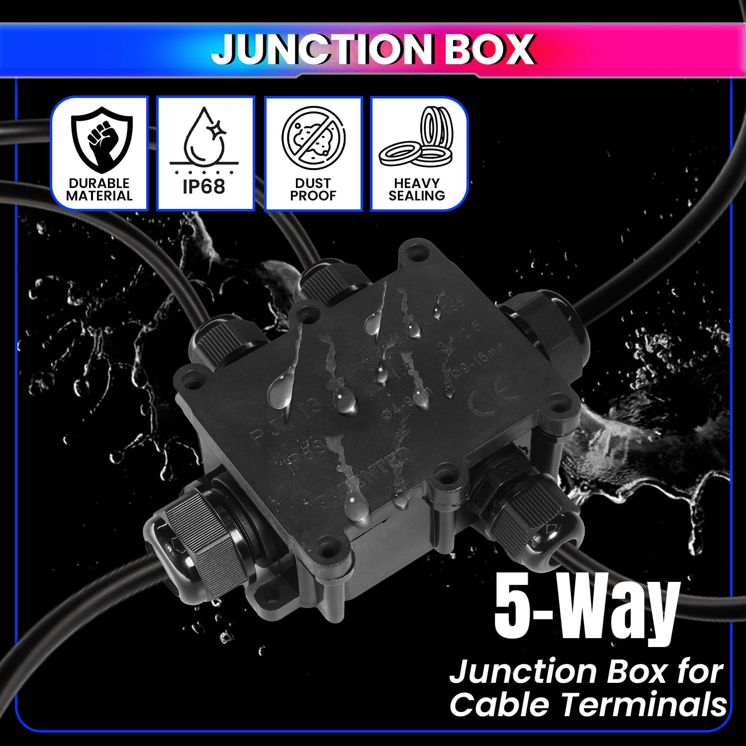 Junction Box – IP68 Waterproof Heavy-Duty Electrical Connector(450V 41A)for Cable Terminals amiciKart c0tmiz-hs.myshopify.com