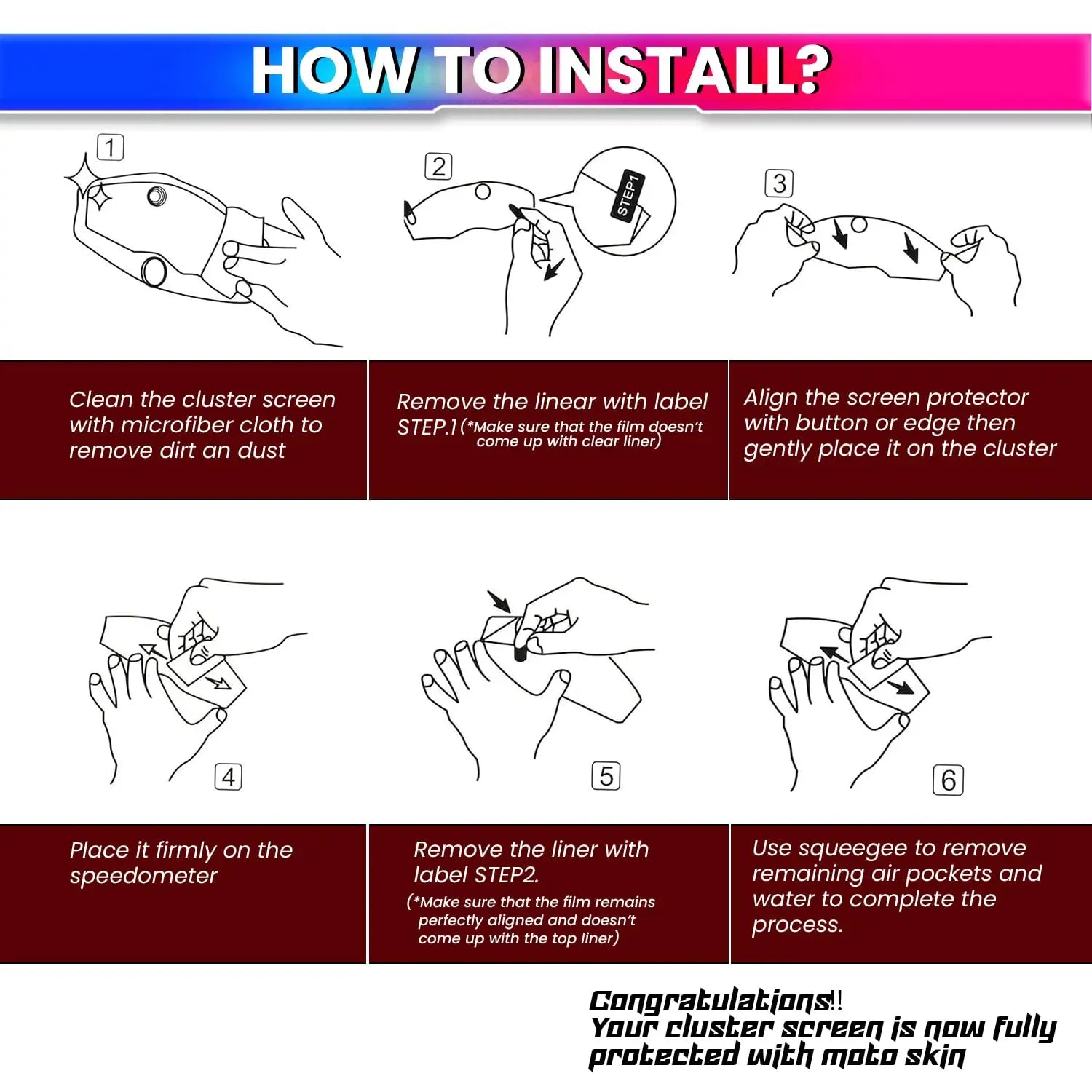 Suzuki Hayabusa GSX1300R Gen 3 Dashboard Screen Protector – HD TPU Cluster Meter Film, Scratch & Glare Resistant