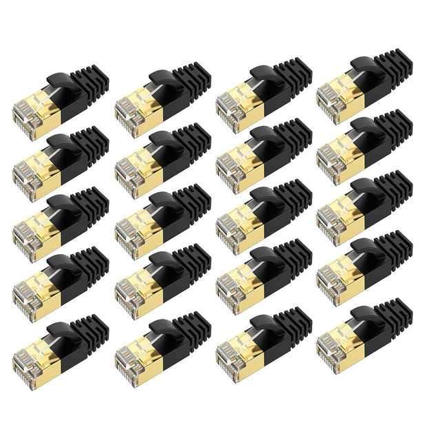 RJ45 CAT7 Shielded Ethernet Termination Plug Pack of 20 – Zinc Alloy Field Termination Connector