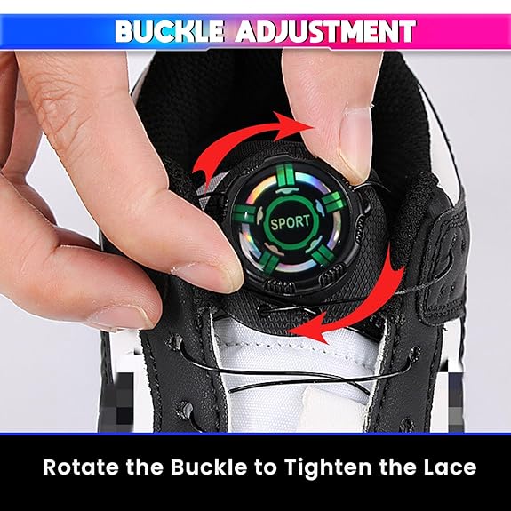 Swivel Shoelace Fastner, No Tie Shoelace with Rotating Buckles Suitable for Sneakers amiciKart c0tmiz-hs.myshopify.com