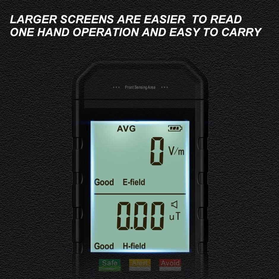 Electromagnetic Radiation Tester, EMF Meter 1~1999 V/m Electric & Magnetic Field Monitor with Alarm