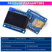 1.14 Inch IPS Full-Color TFT Display Module ST7789 Driver IC, 3.3V 8-Pin 4-Wire SPI Interface LCD Screen for Ardiuino, ESP32