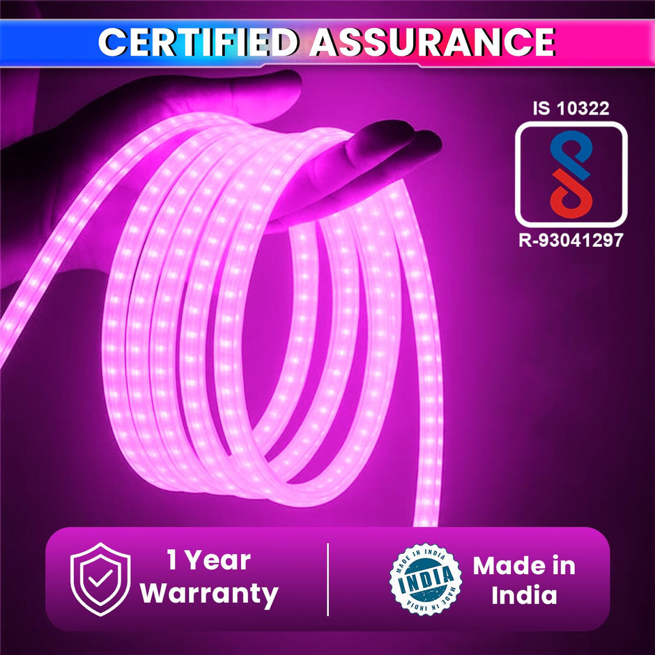 Pink Waterproof LED Rope Light 18M Energy-Efficient Lights for Home, Events & Décor Flexible Strip with 120 LEDs/m amiciKart c0tmiz-hs.myshopify.com