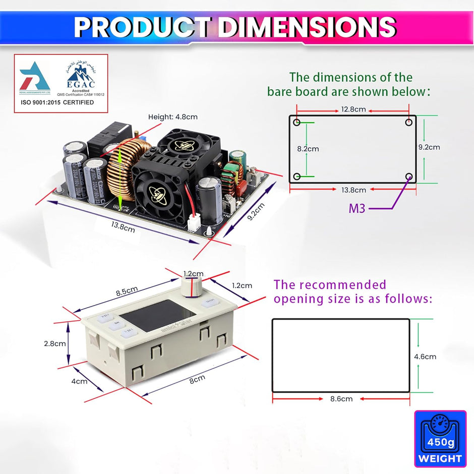 XY12530S CNC DC Adjustable Power Supply Module 3750W 125V 30A with Color LCD Display
